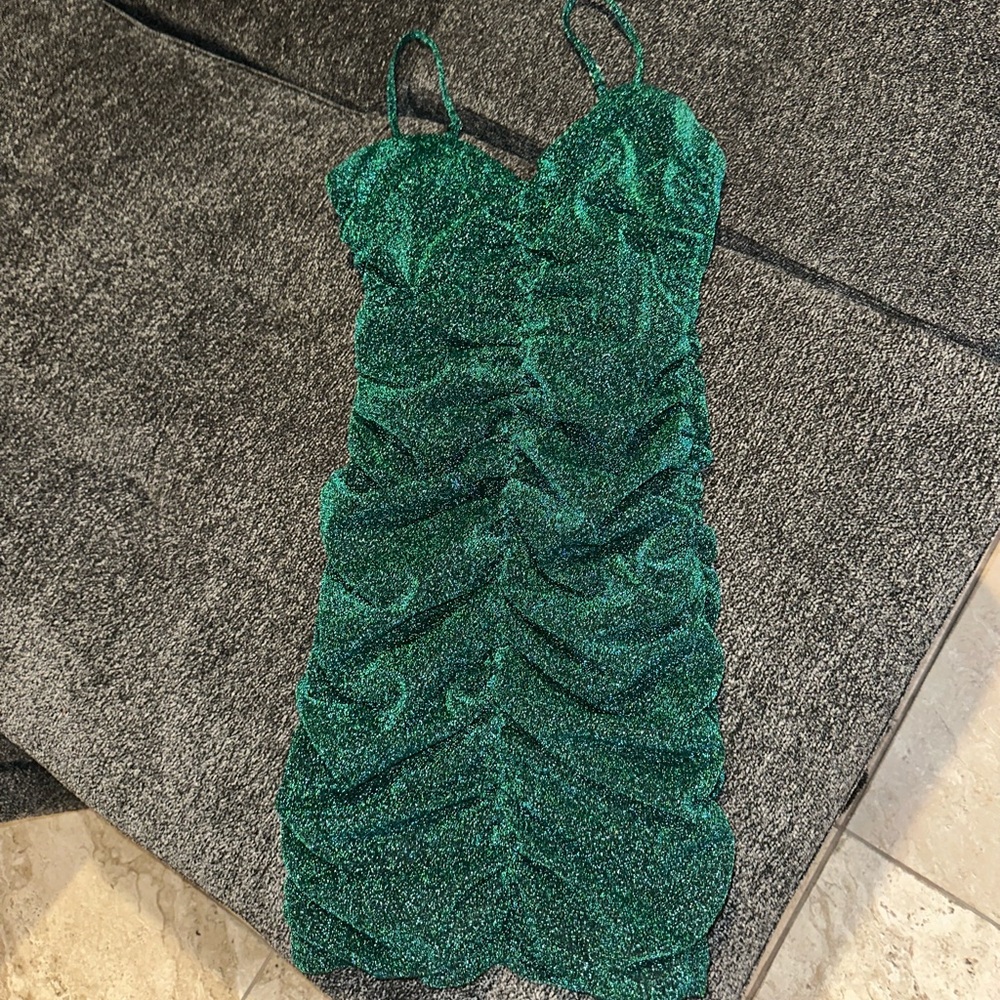 Guess Shimmering Green Dress